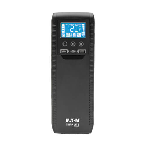 Tripp Lite ECO1000LCD 1000VA / 600W Line-Interactive UPS — Angled view