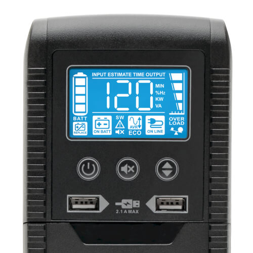 Tripp Lite ECO1300LCD 1300VA / 720W Line-Interactive UPS — Rear detail