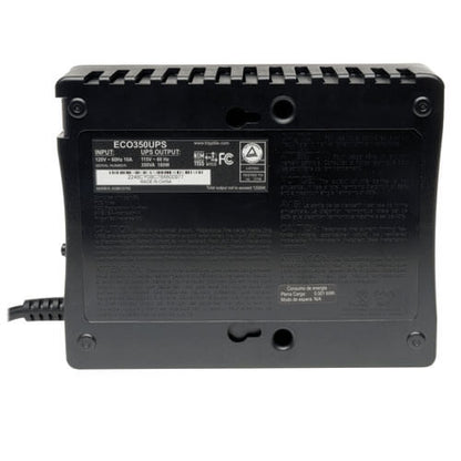 Tripp Lite ECO350UPS 350VA / 210W Standby UPS — Back view