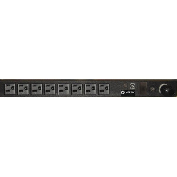Vertiv Rack PDU - 0U/1U, 120V, 15A, 5-15P, (8) 5-15R, Basic Standard