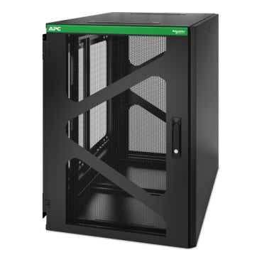 APC NetShelter WX AR118SM 18U Wall-Mount Rack Enclosure, 800 mm D, Side Mount, UPS Depth, Pre-Assembled
