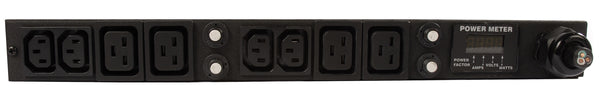 PDU de rack avec compteur Vertiv Geist 11383VH, 8 prises (C13, C19), fiche NEMA L6-30P, 200-240 V, 30A, 0U
