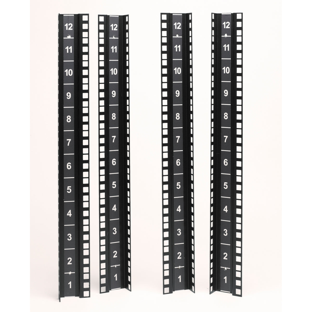 APC CX AR4000MV12U, Mounting Rail Kit, Vertical, Black, 536H x 120W x 56D mm