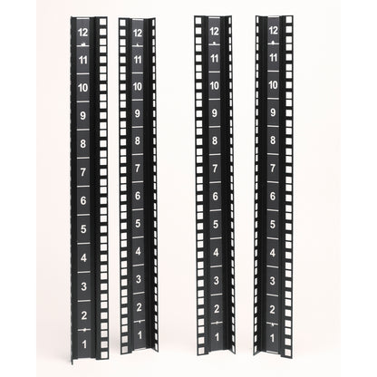APC CX AR4000MV12U, Mounting Rail Kit, Vertical, Black, 536H x 120W x 56D mm