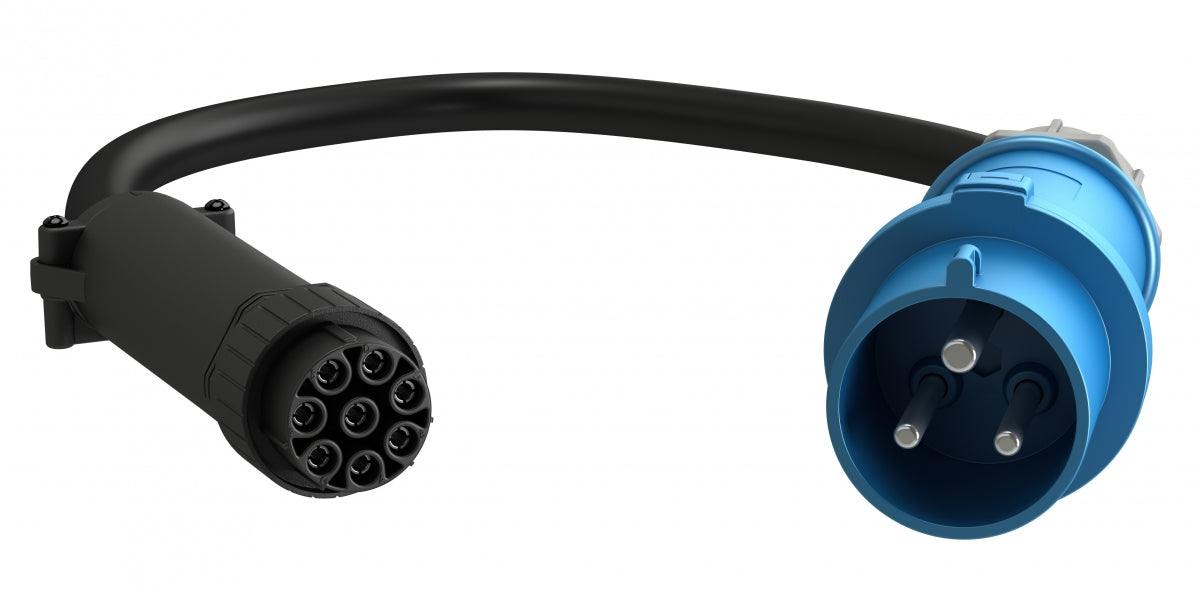 Vertiv FSC1U001 - Facility SIDE Cable, 30/32A, 230V, 7.3KW, 10FT / 3M with IEC 2P+E (IP44) and Universal Connector.