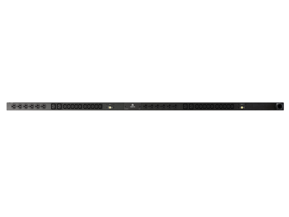Vertiv Rack PDU - 0U, 120/208V, 30A, L14-30P, (20) C13, (4) C19, (12) 5-20R, Basic Upgradeable