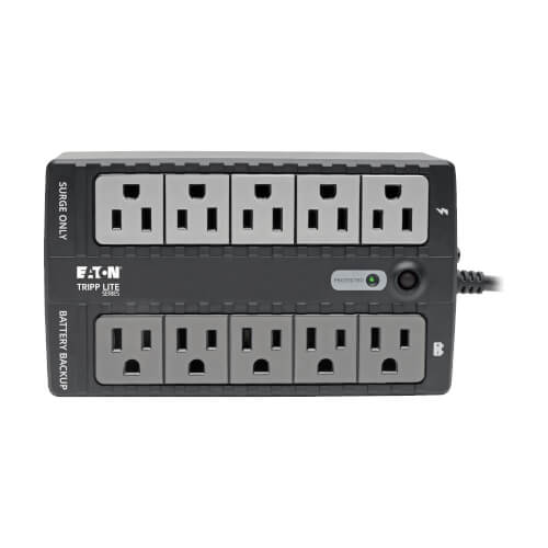 Tripp Lite INTERNET550U 550VA / 300W Standby UPS — Angled view