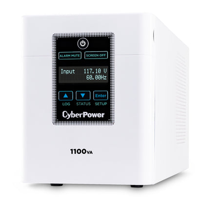 CyberPower M1100XL 1100VA / 880W Line Interactive UPS (Mini-Tower) — Left angle