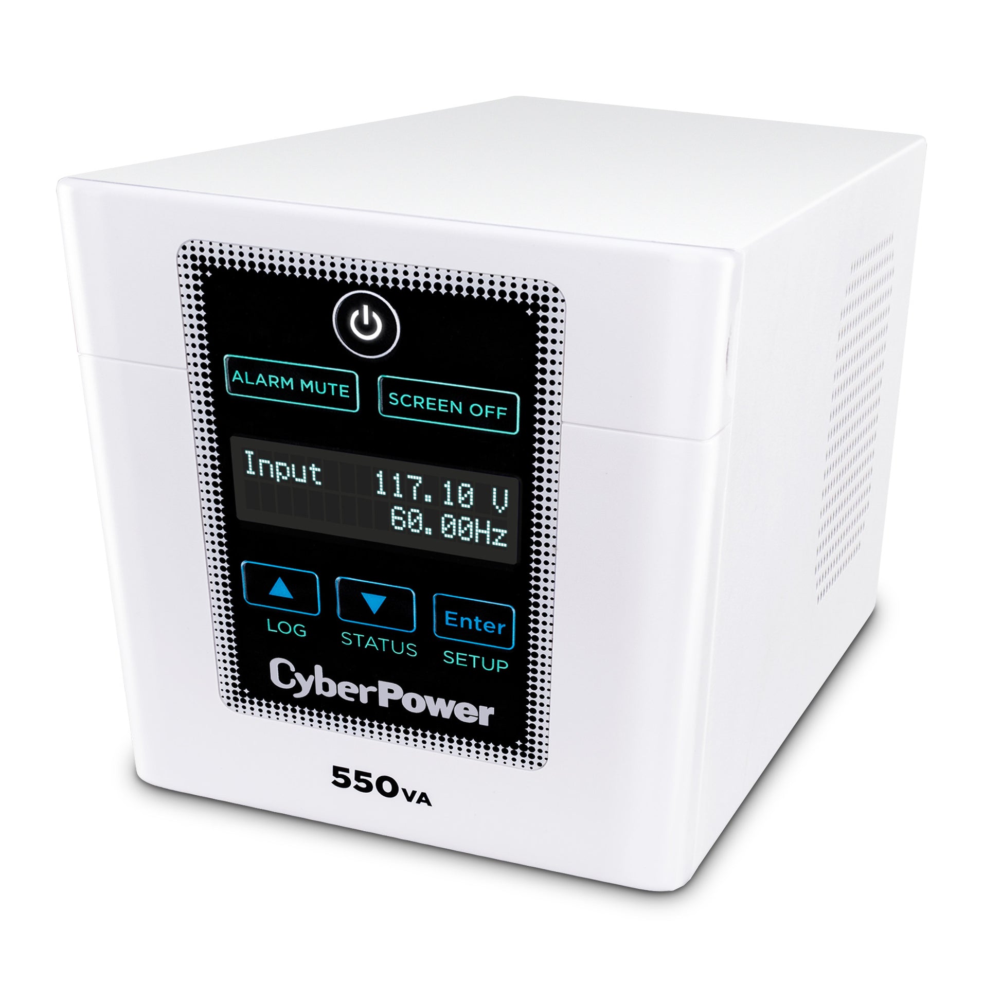 CyberPower M550L 550VA / 440W Line Interactive UPS (Mini-Tower) — Left angle
