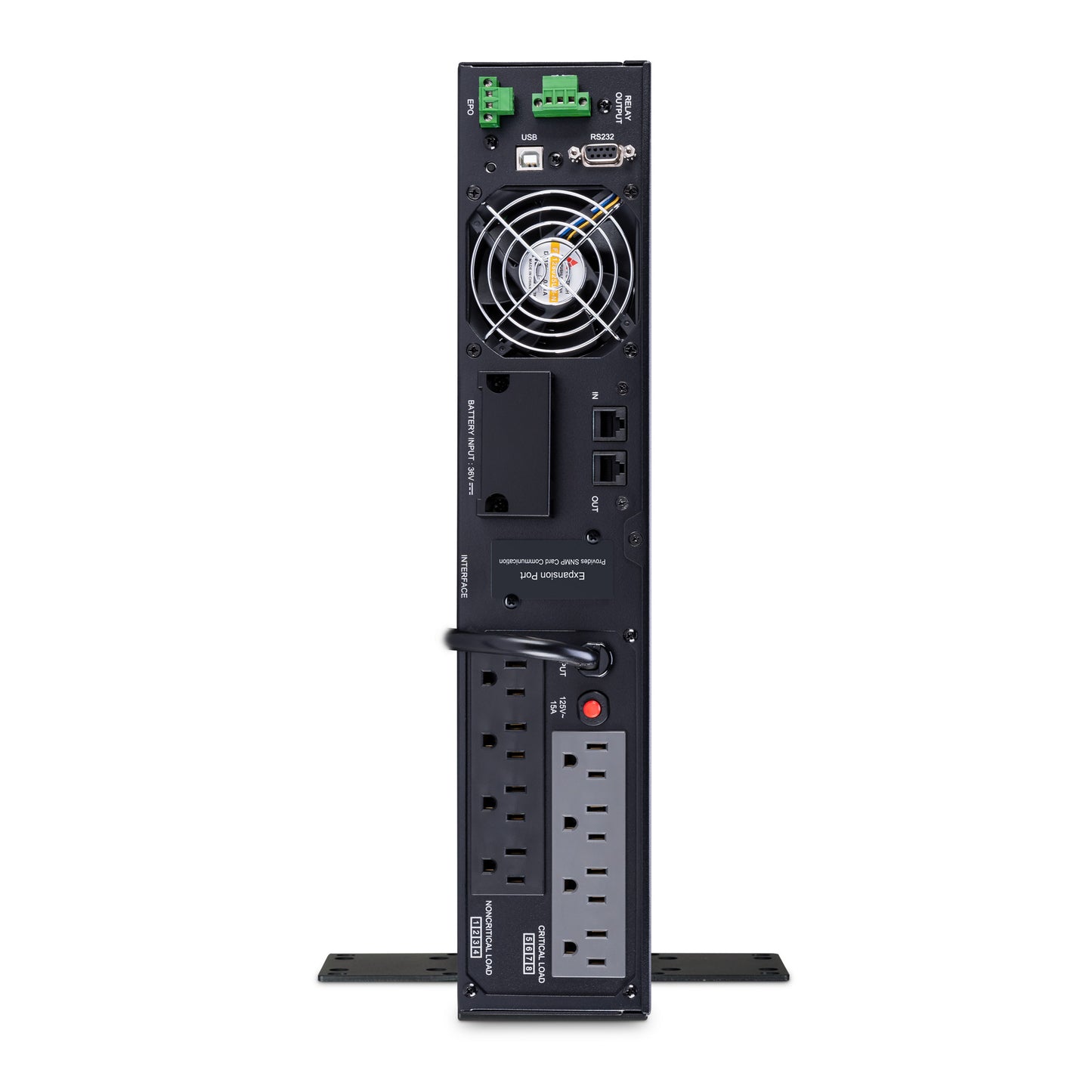 CyberPower OL1000RTXL2U 1000VA Online UPS (Rackmount (2U)) — Rear view