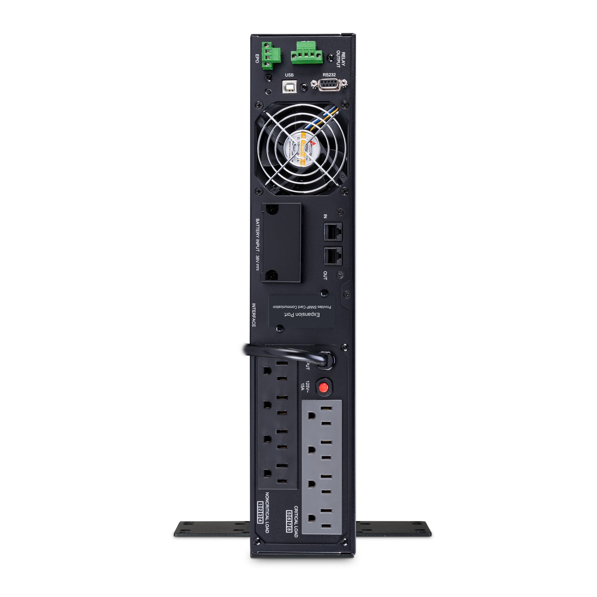 CyberPower OL1000RTXL2U 1000VA Online UPS (Rackmount (2U)) — Rear view