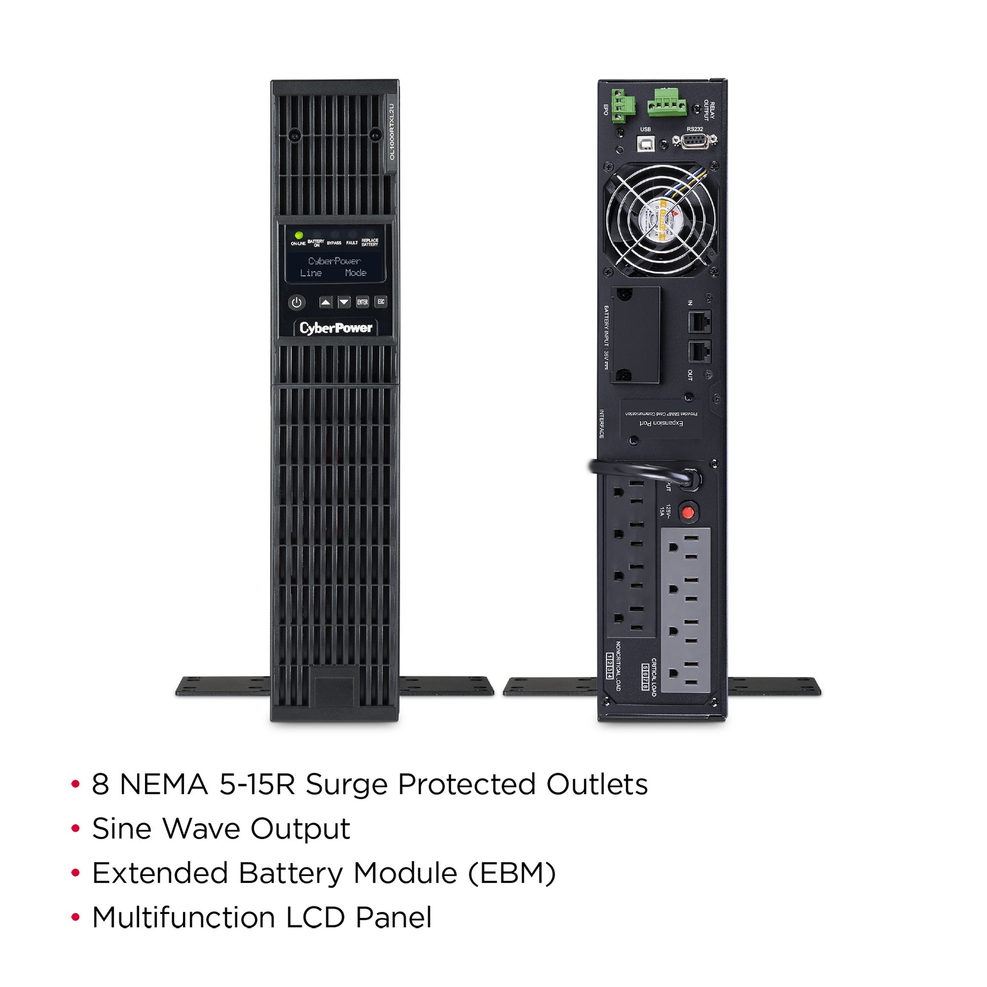 CyberPower OL1000RTXL2U 1000VA Online UPS (Rackmount (2U)) — Feature detail