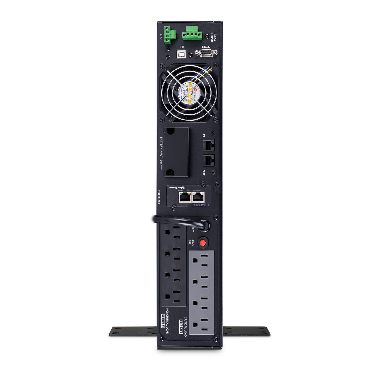 CyberPower OL1000RTXL2UN 1000VA / 900W Online UPS (Rackmount (2U)) — Rear view