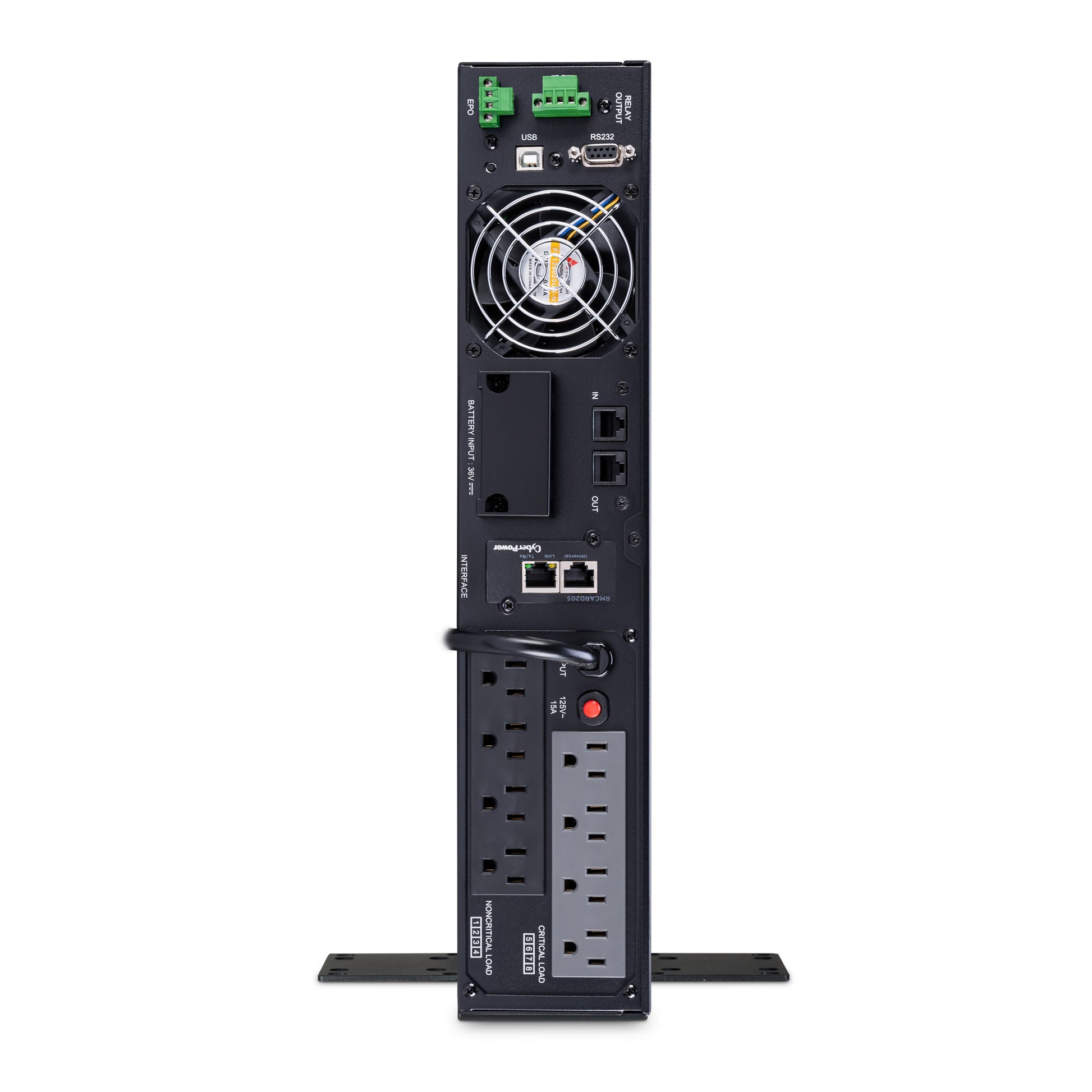 CyberPower OL1000RTXL2UN 1000VA / 900W Online UPS (Rackmount (2U)) — Rear view