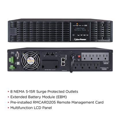 CyberPower OL1000RTXL2UN 1000VA / 900W Online UPS (Rackmount (2U)) — Feature detail