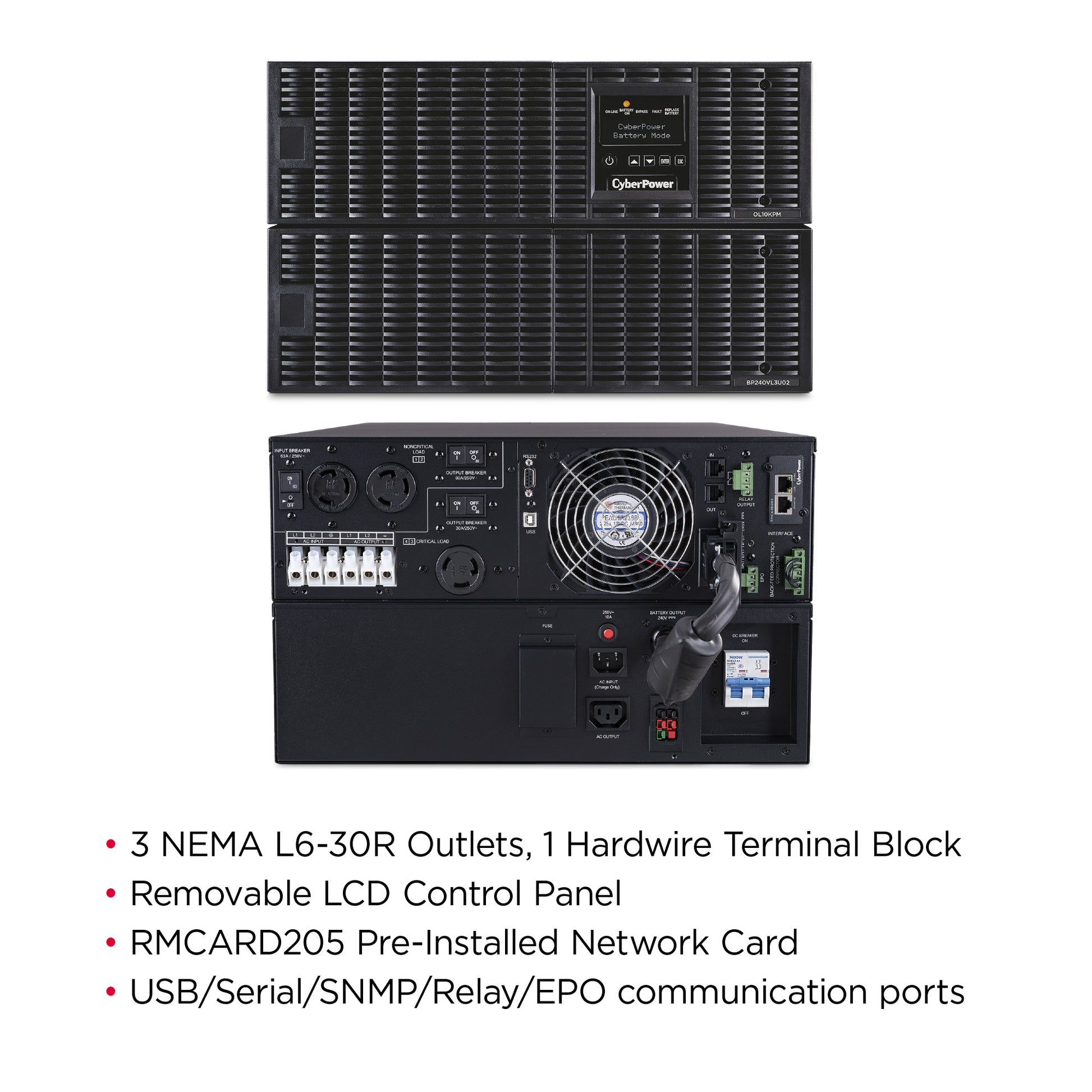 CyberPower OL10KRT 10000VA / 10000W Online UPS (Rackmount (6U)) — Left angle