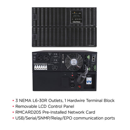 CyberPower OL10KRT 10000VA / 10000W Online UPS (Rackmount (6U)) — Left angle