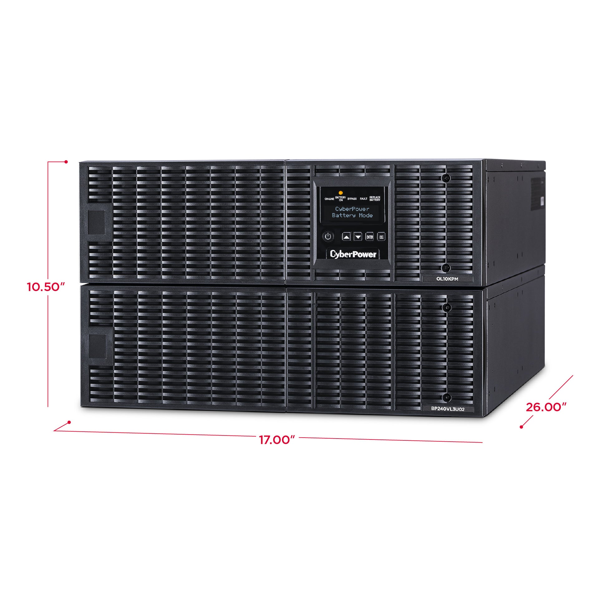 CyberPower OL10KRT 10000VA / 10000W Online UPS (Rackmount (6U)) — Right angle