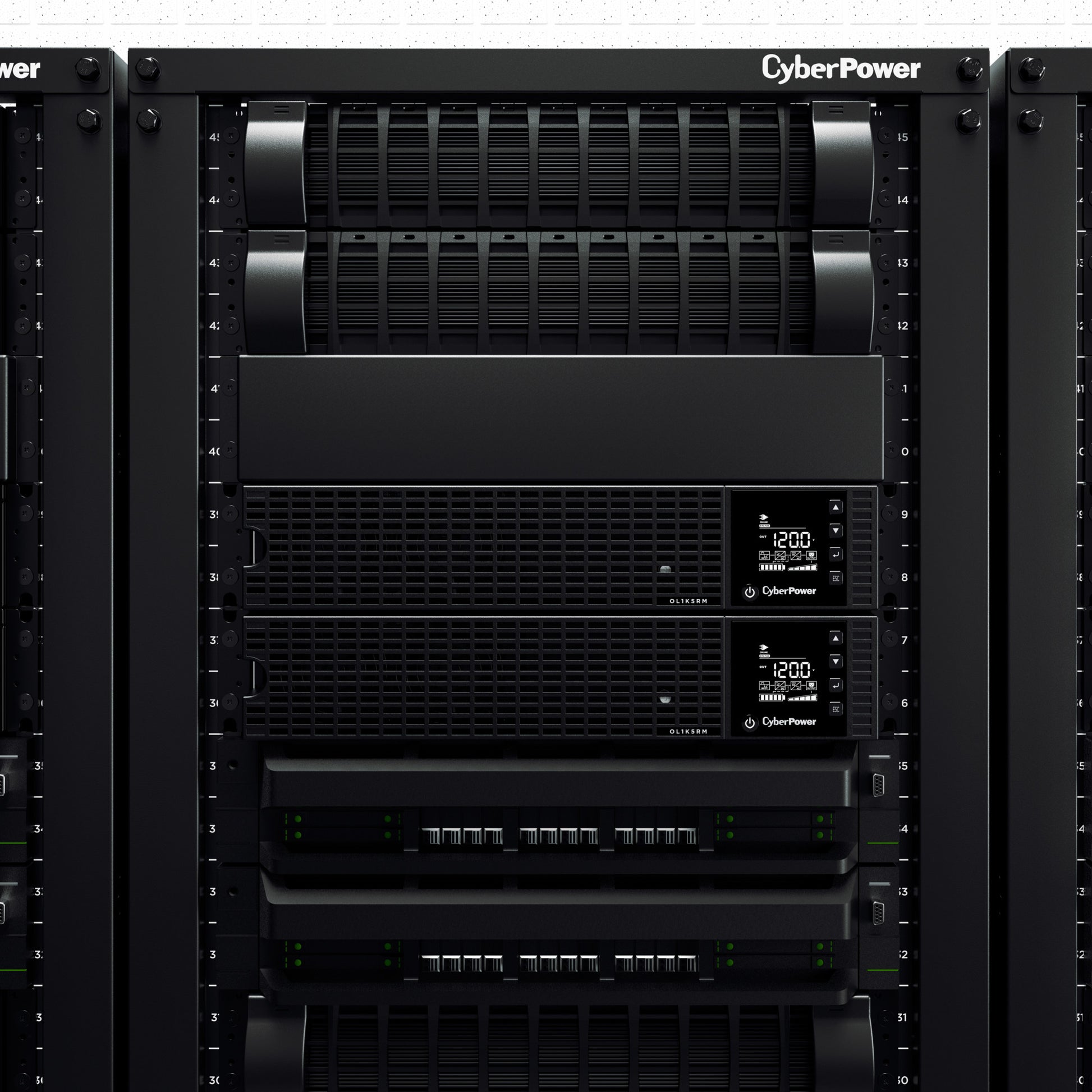 CyberPower OL1K5RM 1500VA / 1200W Online UPS (Rackmount) — Front view