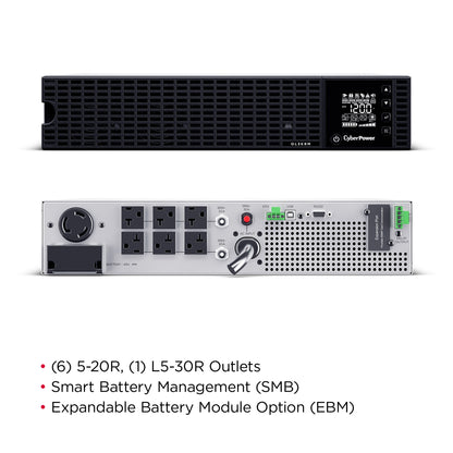 CyberPower OL3KRM 3000VA / 2400W Online UPS (Rackmount) — Right angle