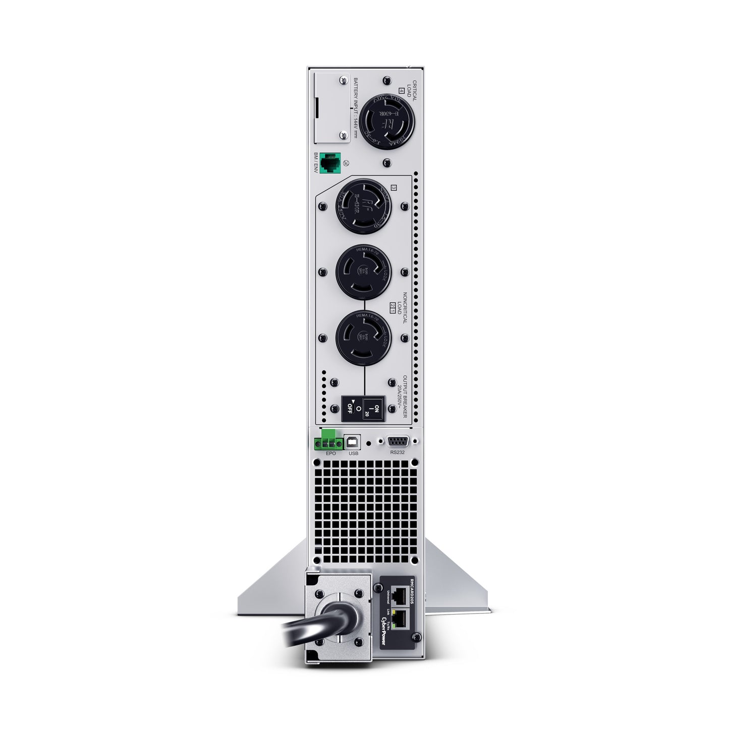 CyberPower OL5KRTHD 5000VA / 5000W Online UPS (Rackmount (2U)) — Rear view