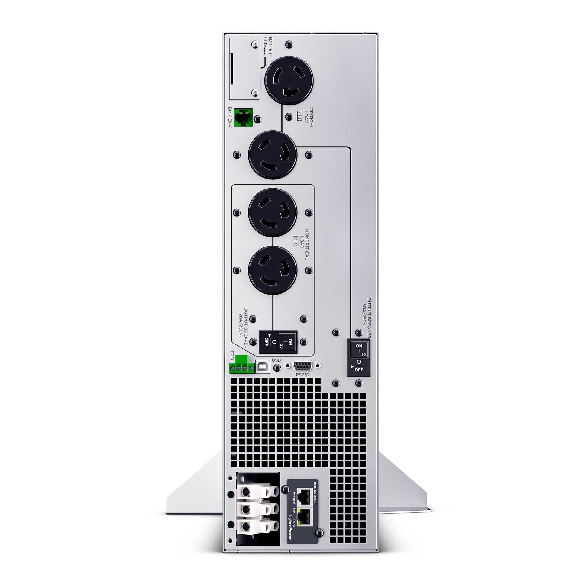 CyberPower OL5KRTHDL 5000VA / 5000W Online UPS (Rackmount (3U)) — Rear view