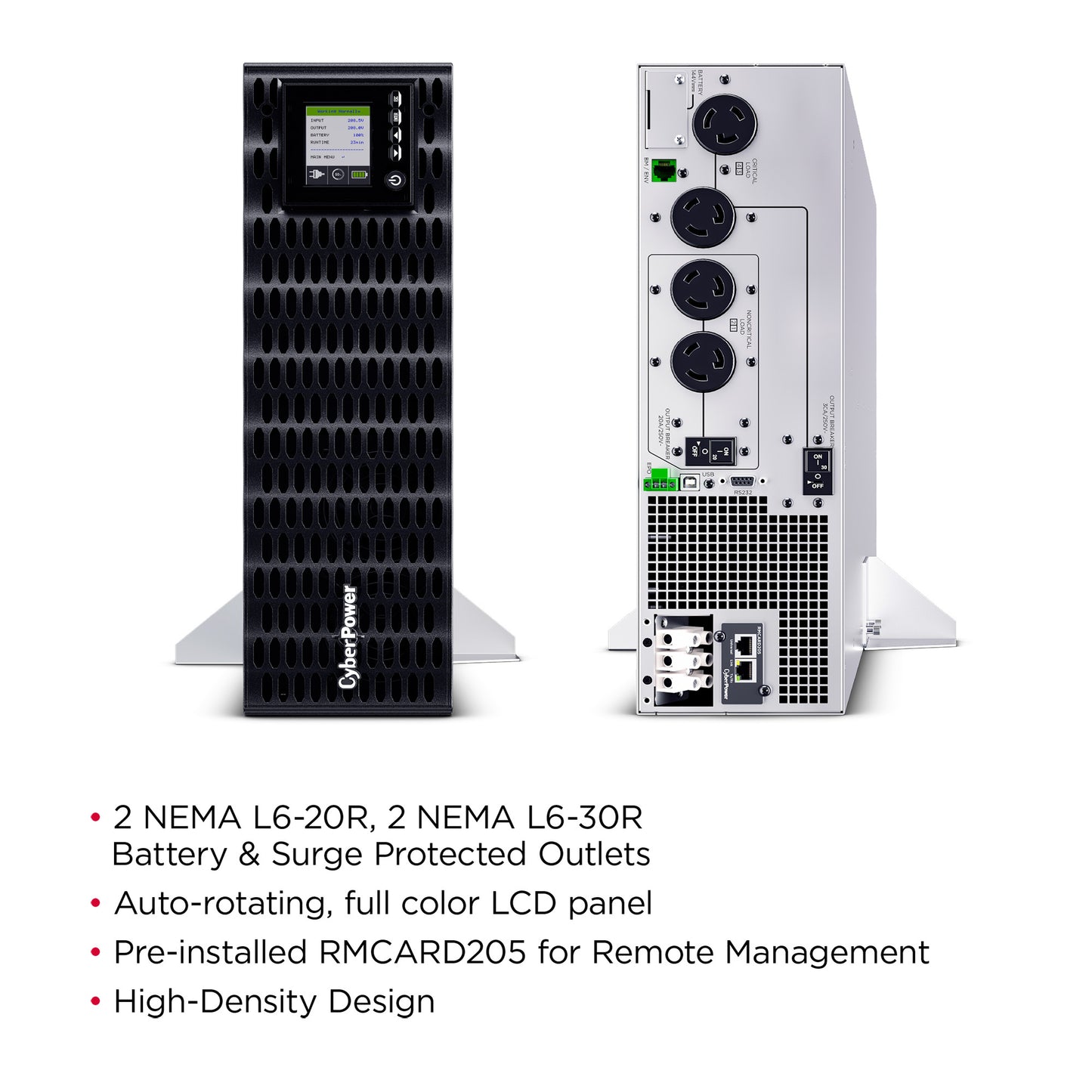 CyberPower OL5KRTHDL 5000VA / 5000W Online UPS (Rackmount (3U)) — Feature detail