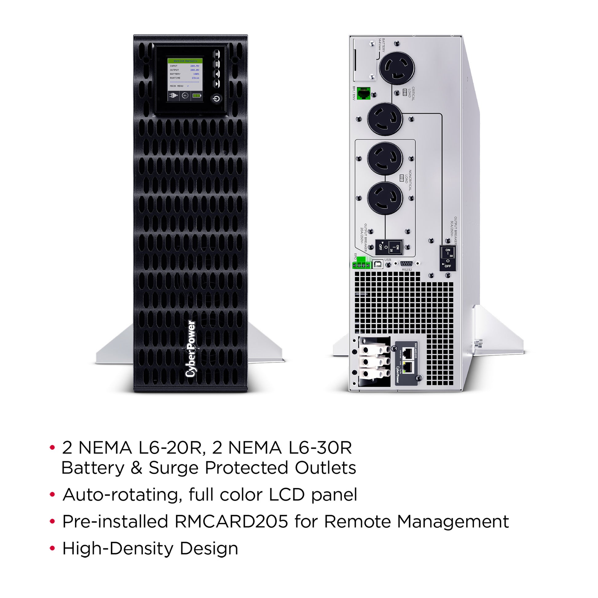 CyberPower OL5KRTHDL 5000VA / 5000W Online UPS (Rackmount (3U)) — Feature detail