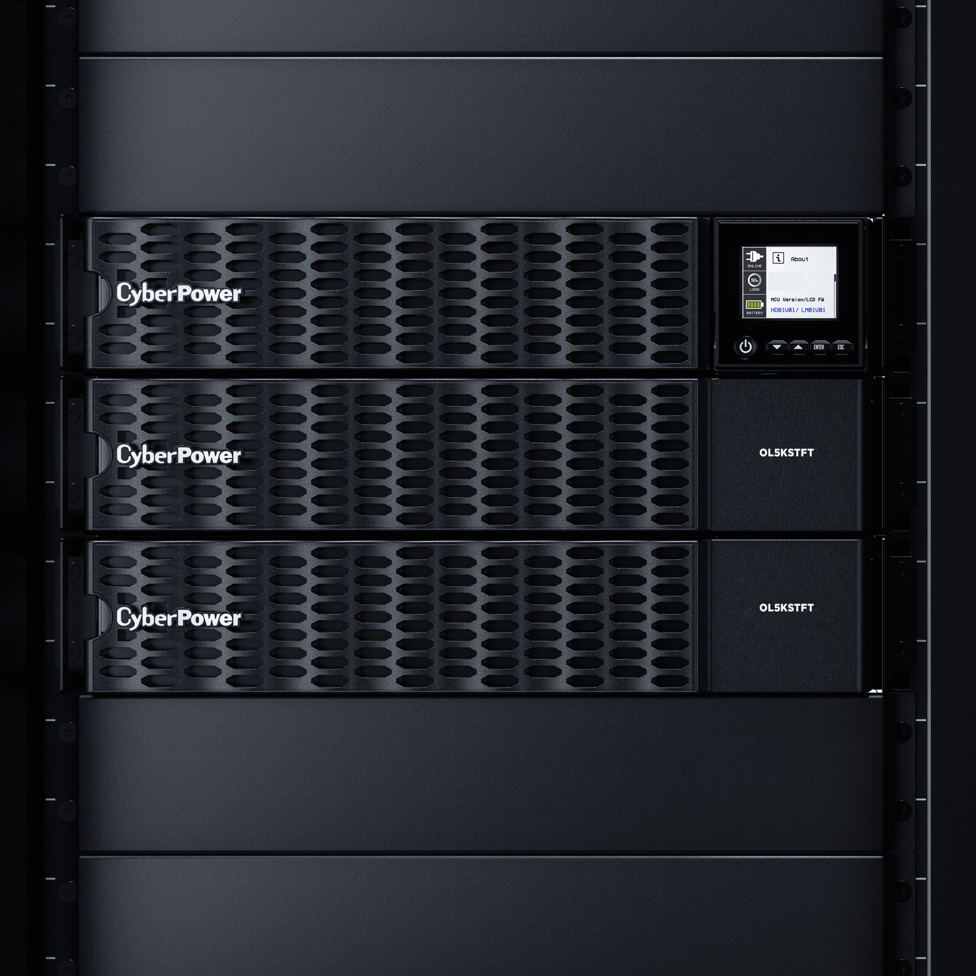 CyberPower OL5KSTF 5000VA / 5000W Online UPS (Rackmount (2U)) — In use