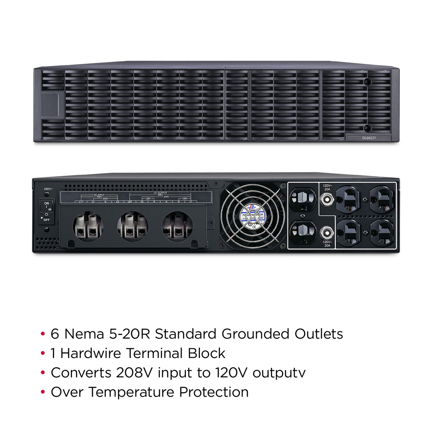 CyberPower OL6KSTF 6000VA / 6000W Online UPS (Rack/Tower) — Left angle