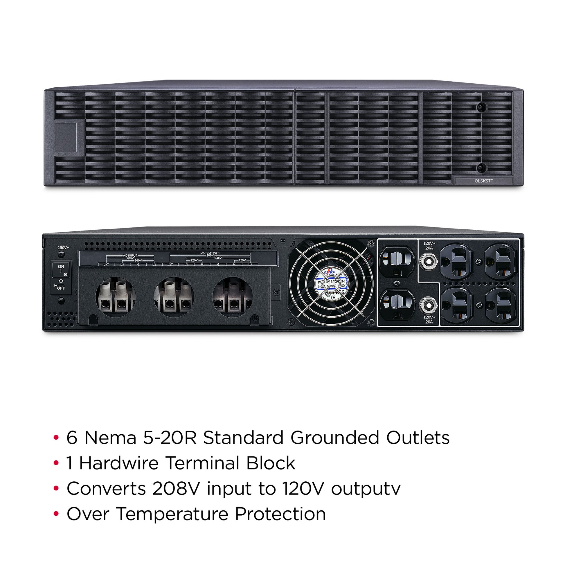 CyberPower OL6KSTF 6000VA / 6000W Online UPS (Rack/Tower) — Left angle
