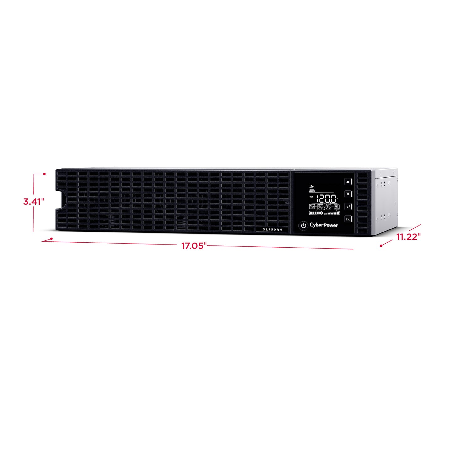 CyberPower OL750RM 750VA / 600W Online UPS (Rackmount) — Rear view