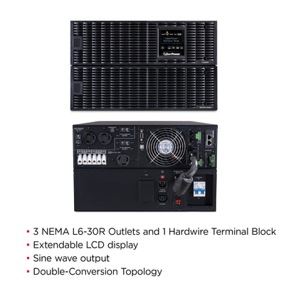CyberPower OL8KRT 8000VA / 8000W Online UPS (Rackmount (6U)) — Left angle