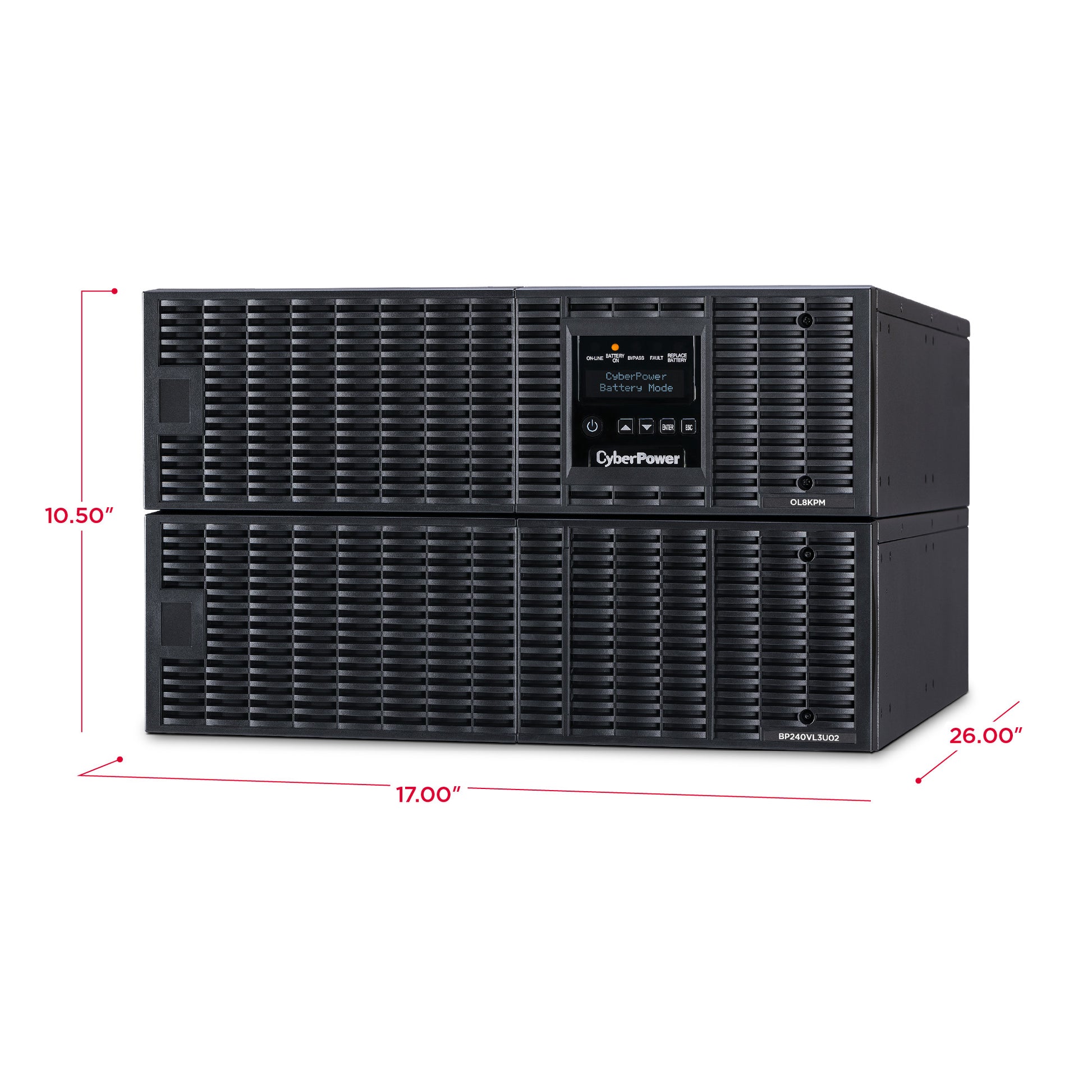 CyberPower OL8KRT 8000VA / 8000W Online UPS (Rackmount (6U)) — Right angle