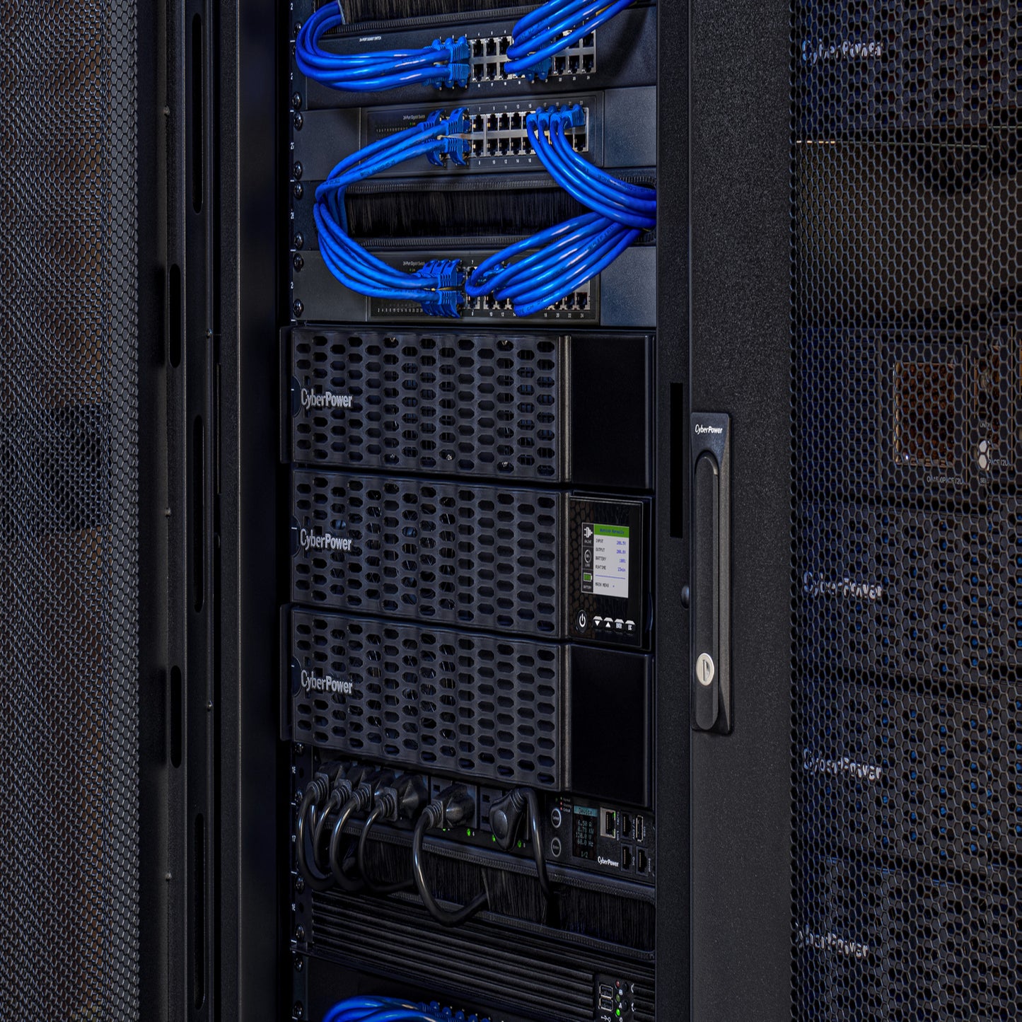 CyberPower OL8KRTHD 8000VA / 8000W Online UPS (Rackmount (4U)) — In use