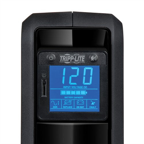 Tripp Lite OMNI650LCD 650VA / 390W Line-Interactive UPS — Rear detail