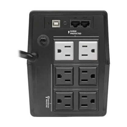 Tripp Lite OMNI700LCDT 700VA / 350W Line-Interactive UPS — Back view