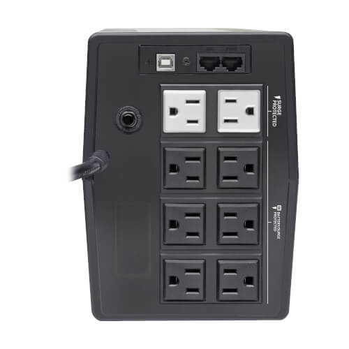 Tripp Lite OMNIVS800LCD 800VA / 475W Line-Interactive UPS — Back view