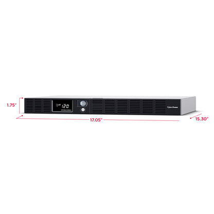 CyberPower OR1000LCDRM1U 1000VA / 600W Line Interactive UPS (Rackmount (1U)) — Right angle