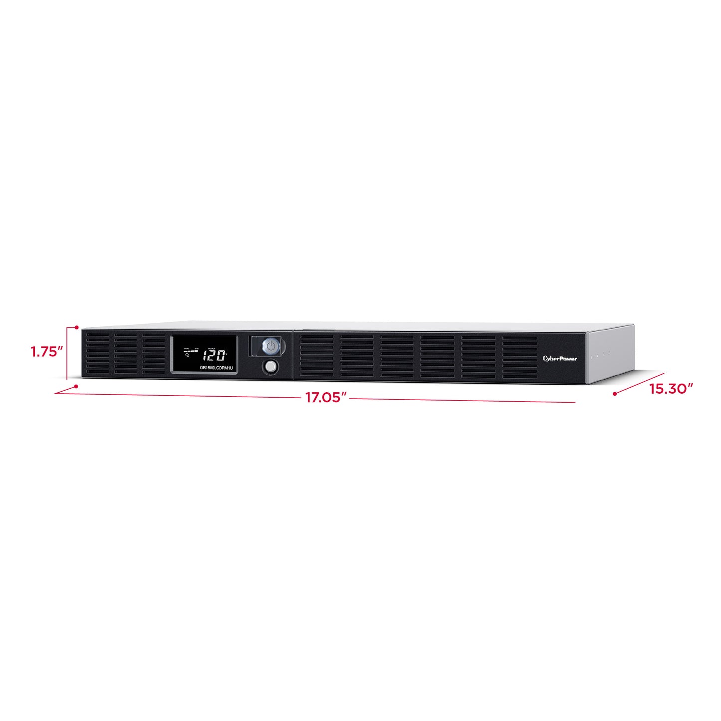 CyberPower OR1500LCDRM1U 1500VA / 900W Line Interactive UPS (Rackmount (1U)) — Left angle