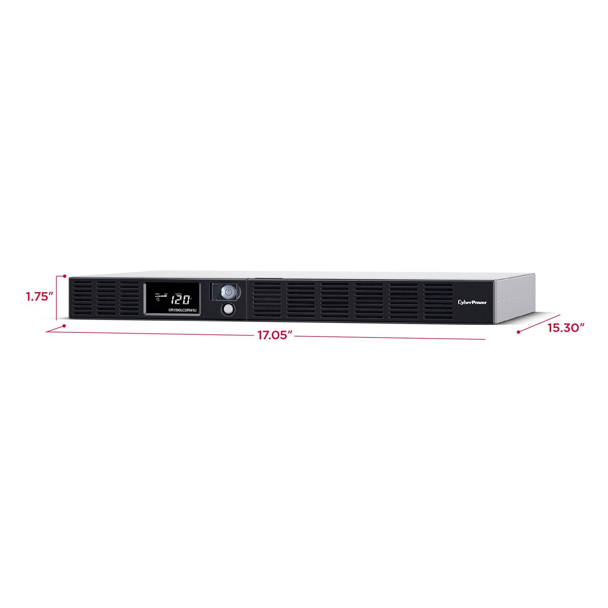 CyberPower OR1500LCDRM1U 1500VA / 900W Line Interactive UPS (Rackmount (1U)) — Left angle