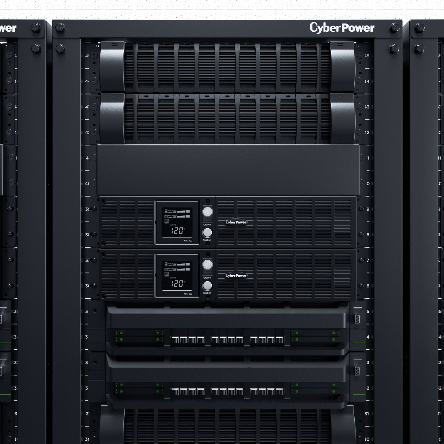 CyberPower OR1500LCDRT2U 1500VA / 900W Line Interactive UPS (Rack/Tower) — Right angle