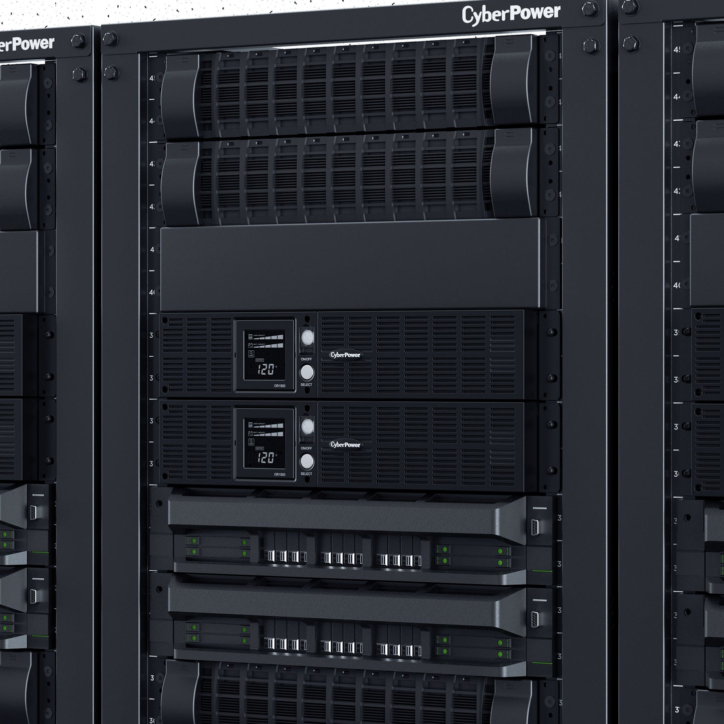CyberPower OR1500LCDRT2U 1500VA / 900W Line Interactive UPS (Rack/Tower) — Rear view