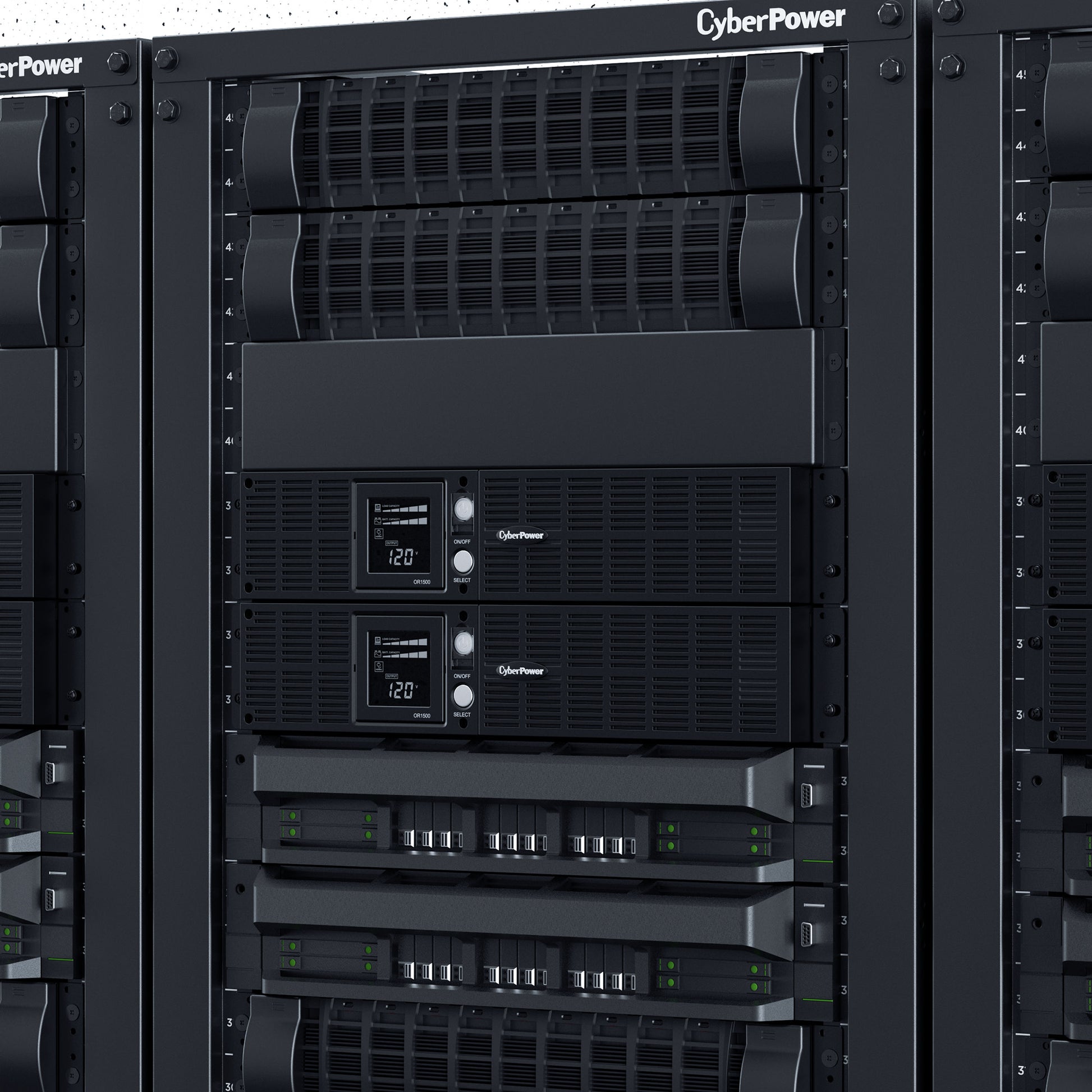 CyberPower OR1500LCDRT2U 1500VA / 900W Line Interactive UPS (Rack/Tower) — Rear view