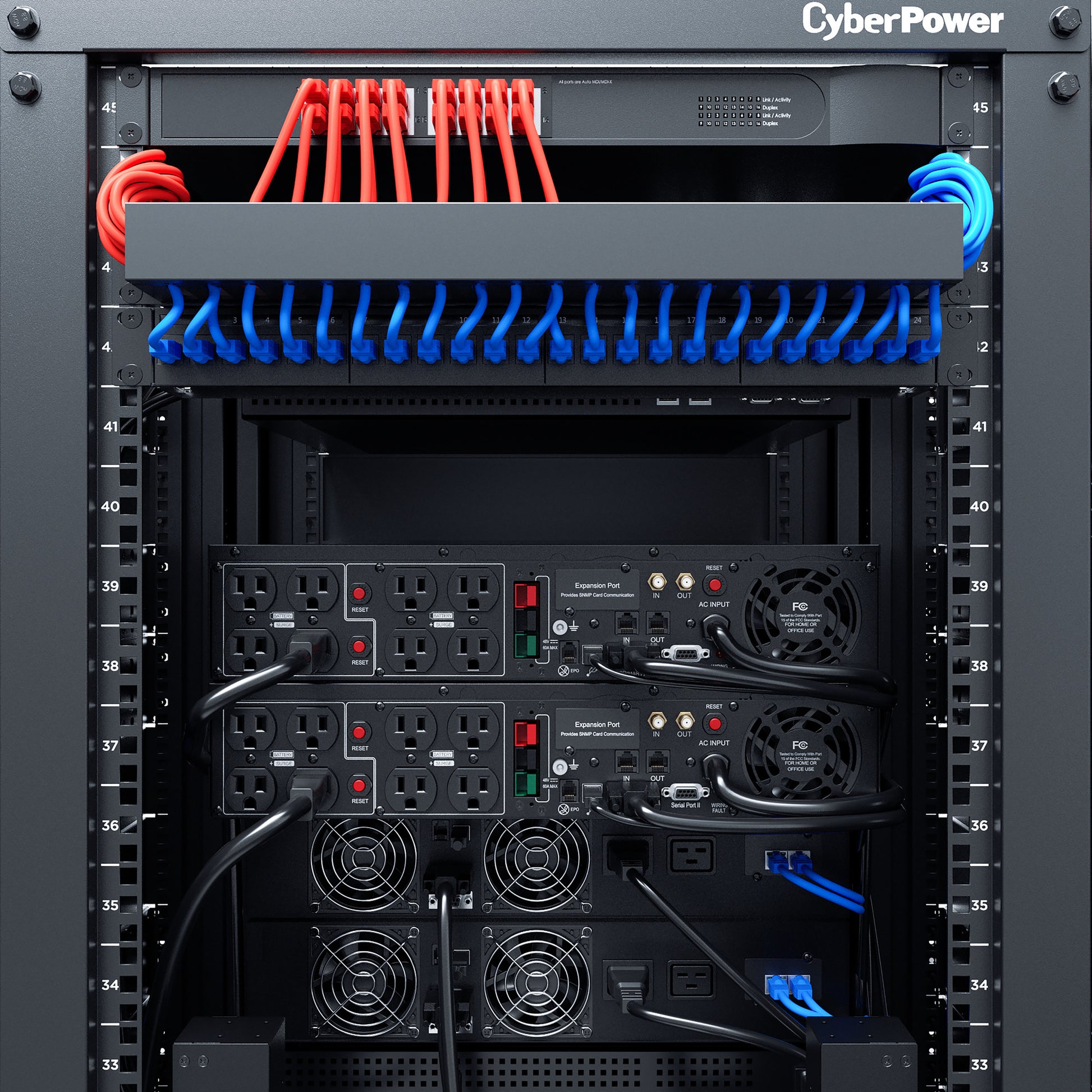 CyberPower OR1500LCDRTXL2U 1500VA / 1125W Line Interactive UPS (Rackmount (2U)) — Right angle