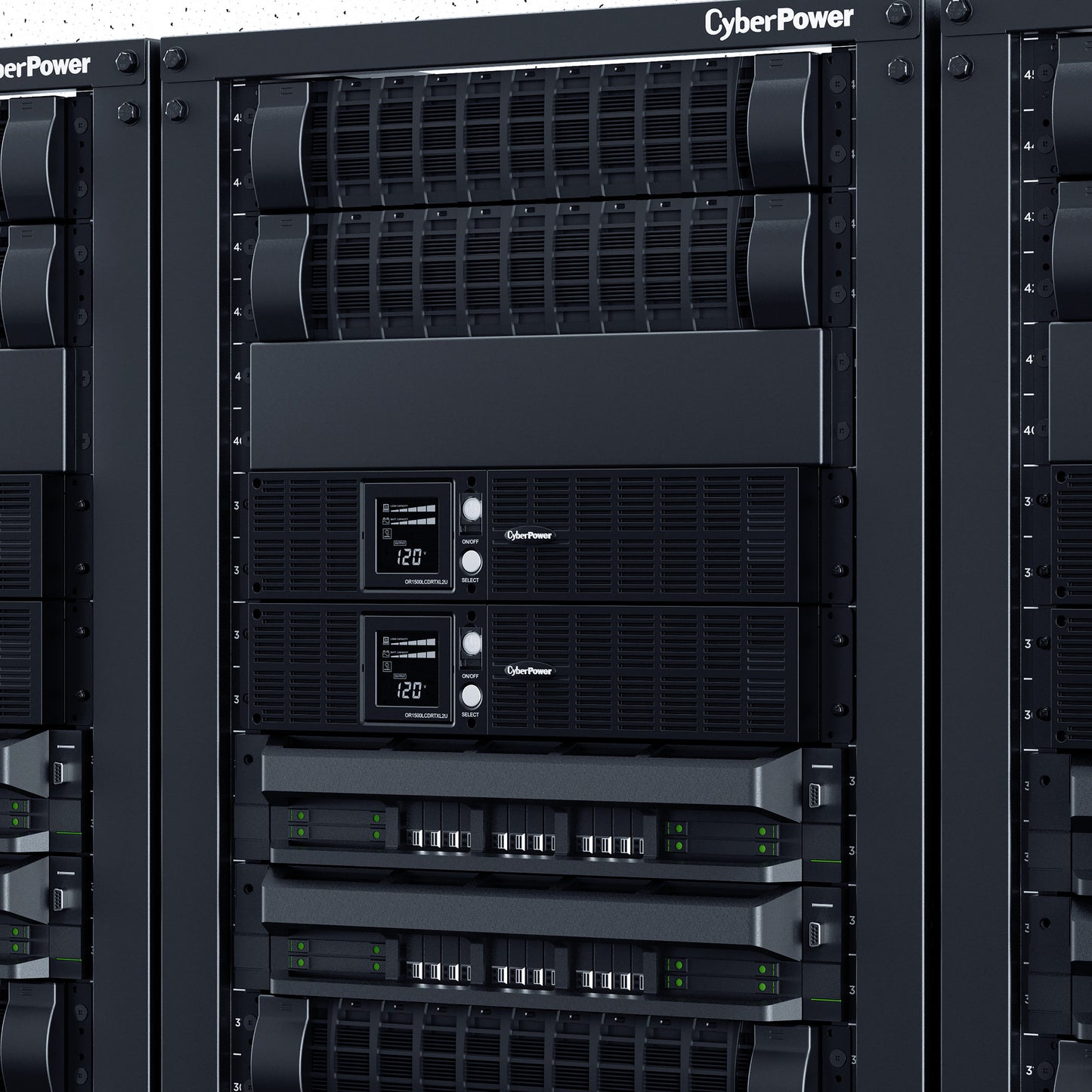 CyberPower OR1500LCDRTXL2U 1500VA / 1125W Line Interactive UPS (Rackmount (2U)) — Rear view