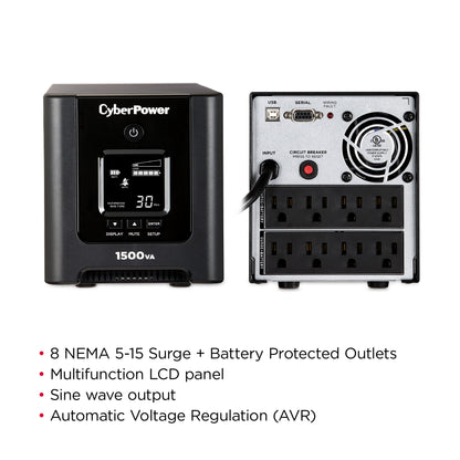 CyberPower OR1500PFCLCD 1500VA Line Interactive UPS (Mini-Tower) — Feature detail
