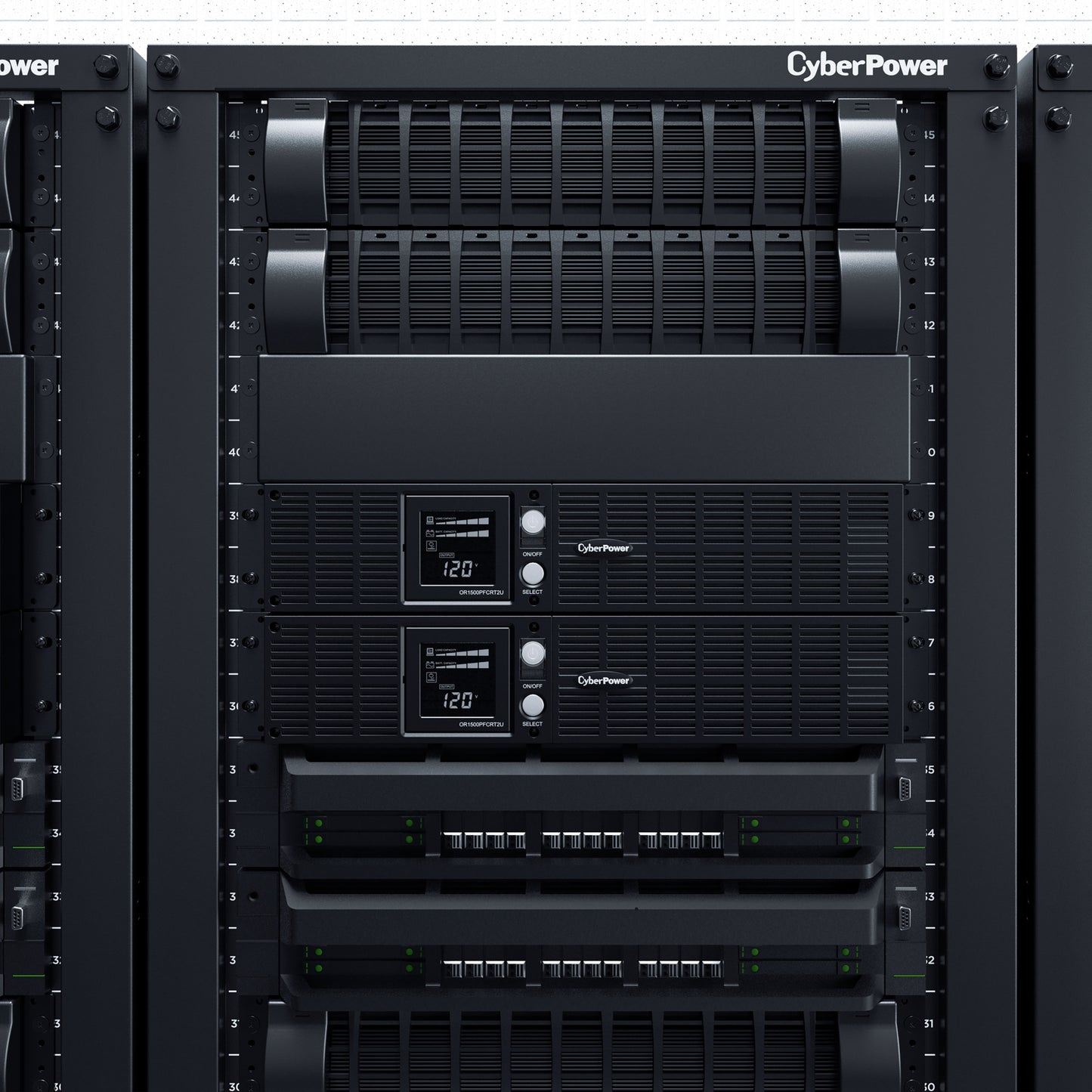 CyberPower OR1500PFCRT2U 1500VA / 1050W Line Interactive UPS (Rackmount (2U)) — Rear view