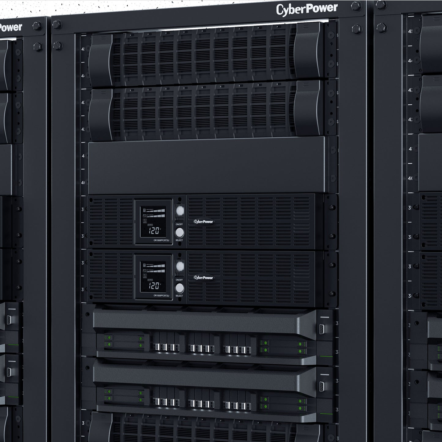 CyberPower OR1500PFCRT2U 1500VA / 1050W Line Interactive UPS (Rackmount (2U)) — In use