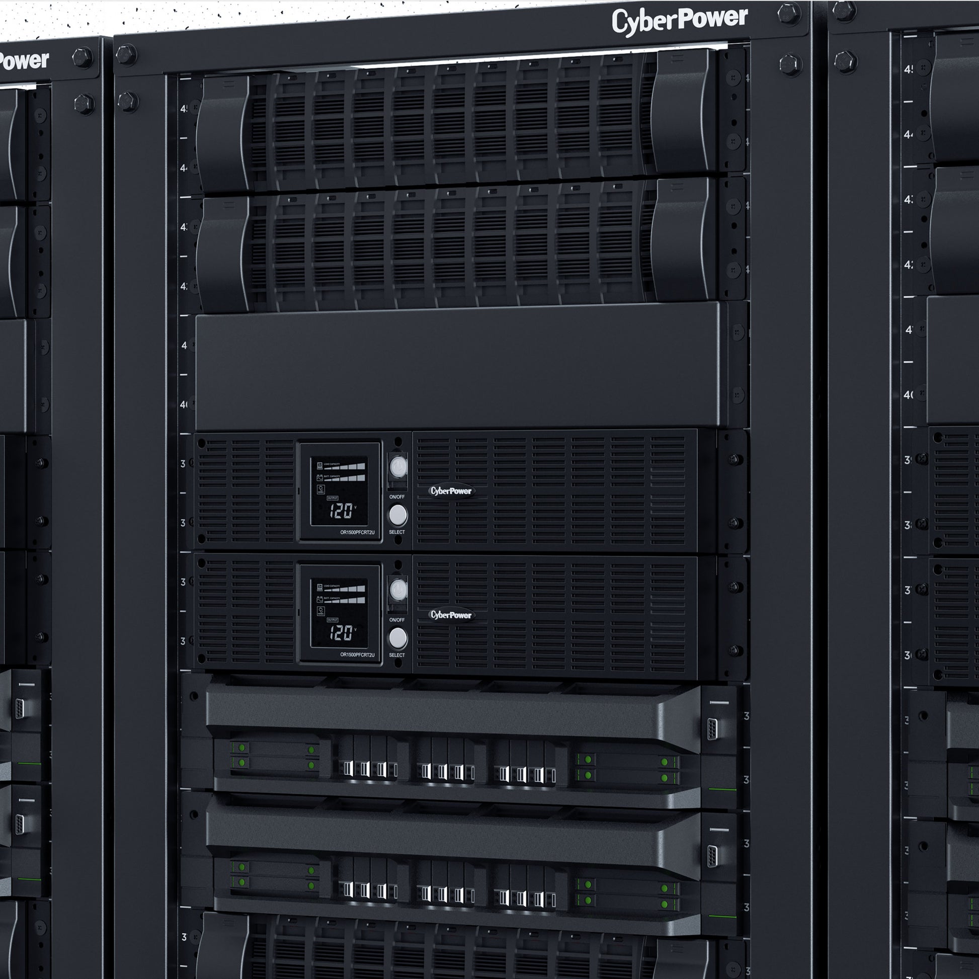 CyberPower OR1500PFCRT2U 1500VA / 1050W Line Interactive UPS (Rackmount (2U)) — In use